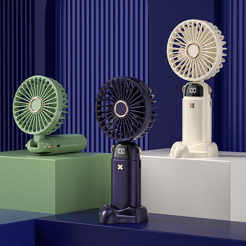 Portable Hand-held Fan Mini Folding Desk Fan Cooler Cooling USB Rechargeable - Image 5