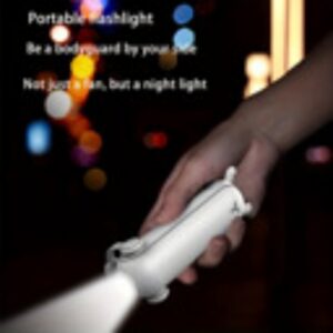 Portable Folding Handheld Fan USB Multifunctional Charging Treasure Flashlight 3-in-1 Mini Fan Random Color