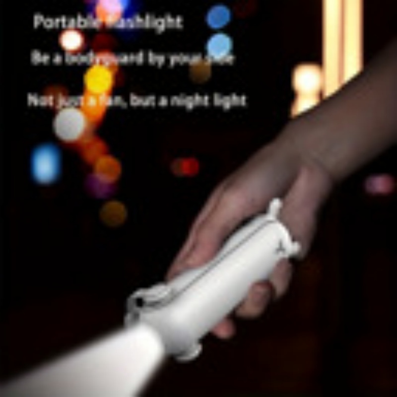Portable Folding Handheld Fan USB Multifunctional Charging Treasure Flashlight 3-in-1 Mini Fan Random Color - Image 2