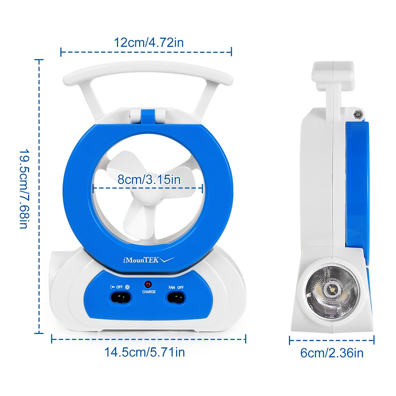 Desk Cooling Fan With 180Degree Adjustable LED Lamp Baby Stroller Fan Emergency Flashlight Torch For Household Camping Traveling - Image 9