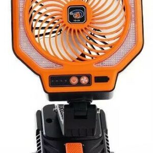 2 In 1 Portable Camping Fan With LED Light Outdoor Tent Desk Fan Type-C Charging