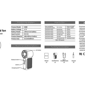 Mini Mini Fan White Li-On Rechargeable