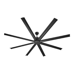 84 In Ceiling Fan Without Light, 6-Speed Remote Control, Aluminum 8-Blade, Reversible DC Motor, Modern Low Profile Flush Mount Exterior Fan For Bedroom, Living Room, Patio, Indoor/Outdoor, Black