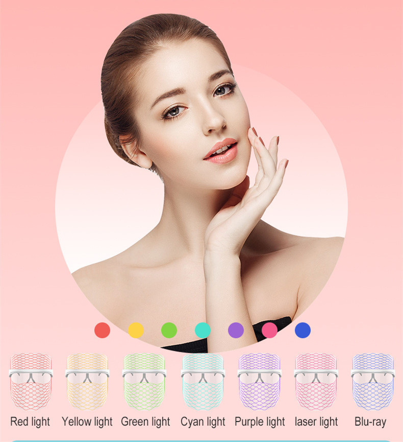 Rechargeable LED Seven-color Touch Color Light Mask Beauty Mask Photon Rejuvenation Spectrometer - Image 5