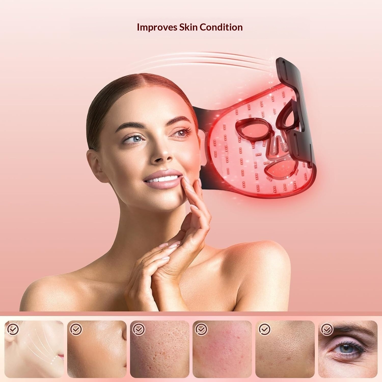 Household Silicone Red-light LED Photon Facial Beauty Mask For The Face - Image 3