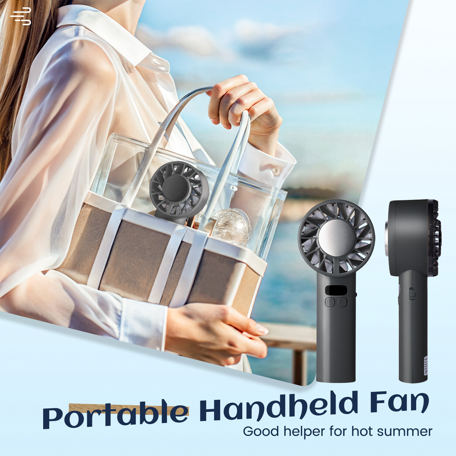 Handheld Portable Fan Adjustable Turbo Mini Fans, 5000mAh Battery - Image 7