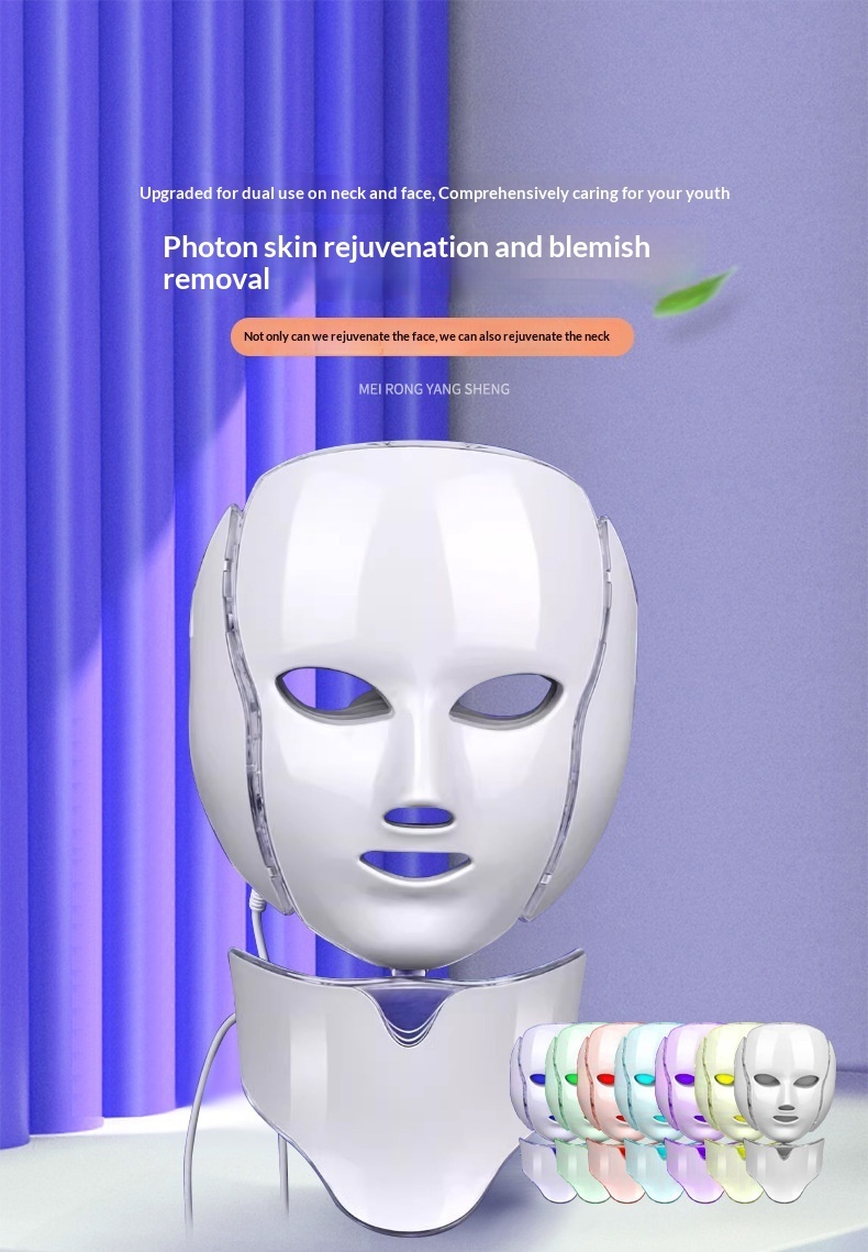 Home LED Photon Skin Rejuvenation Device With Neck Attachment - Image 4