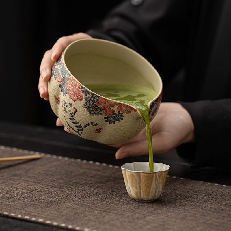 2-8PCS Japanese Flint Red Matcha Set: Bamboo Whisk, Bowl, Box – Exquisite Tea Tools Gift - Image 7