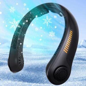 Portable Neck Fan – Rechargeable Personal Fan With Neck Support, 5-Speed Quiet Lightweight Long Lasting Neck Fan, Battery Operated Full Surround Cooling For Travel, Birthday Gifts For Men Women