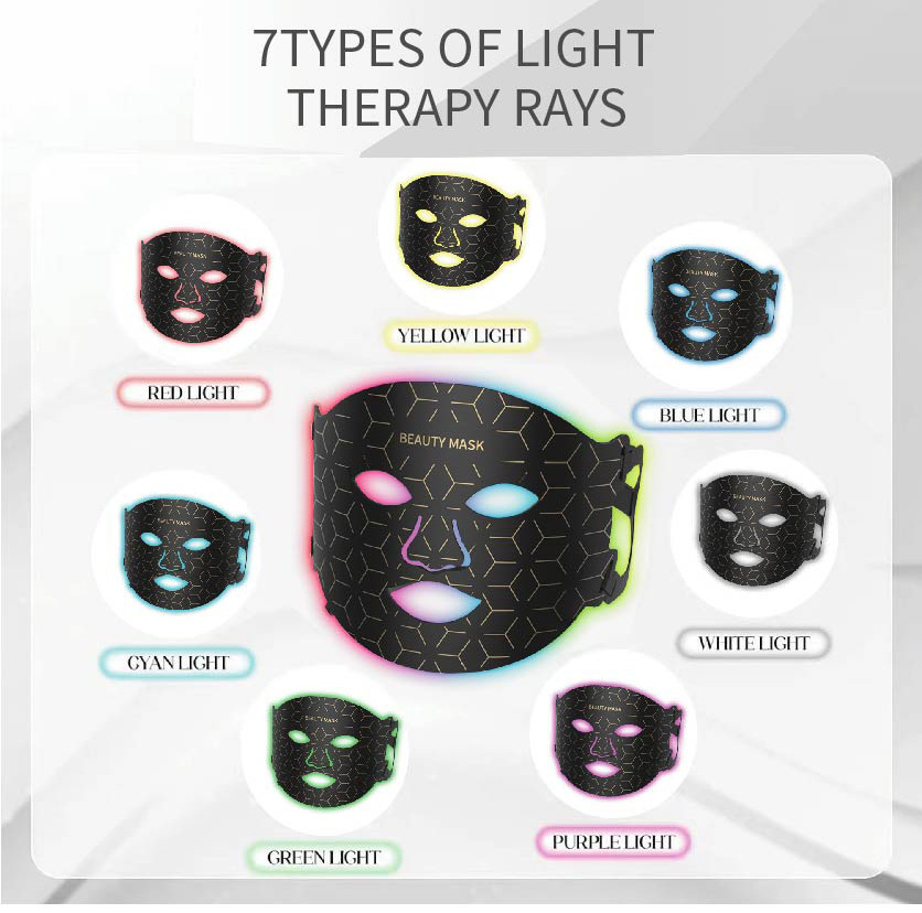 LED Silicone Multicolor Photon Therapy Rejuvenating Facial Mask - Image 2