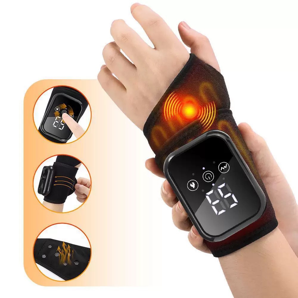 Hand Massager Wrist Support Heat EMS Pulse Device - Image 2