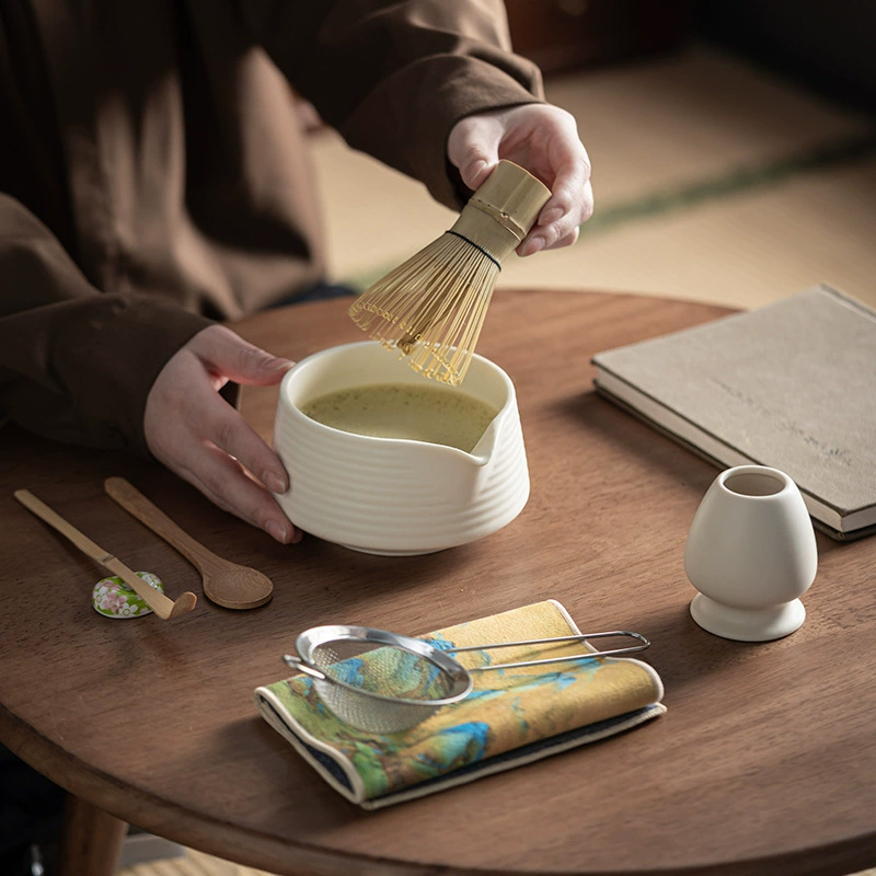 Premium 8-piece Matcha Set: Ceramic Chawan, whisky gift box, Matcha tools – for tea lovers - Image 8