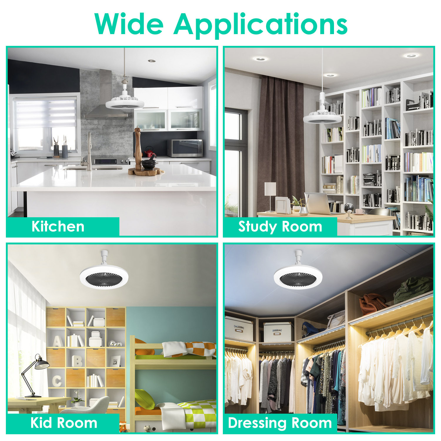 White-Grey Options -- 1Pc Ceiling Fan With Lights Remote Control 9.44in E27 Socket Fanlight With Dimmable Dimming Light Color Brightness 3 Fan Speed Timer Function - Image 7