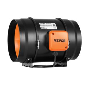 Inline Duct Fan, 8-Inch 750 CFM With Variable Speed Controller, Quiet AC-motor Ventilation Exhaust Fan For Cooling Booster, Grow Tents, Hydroponics