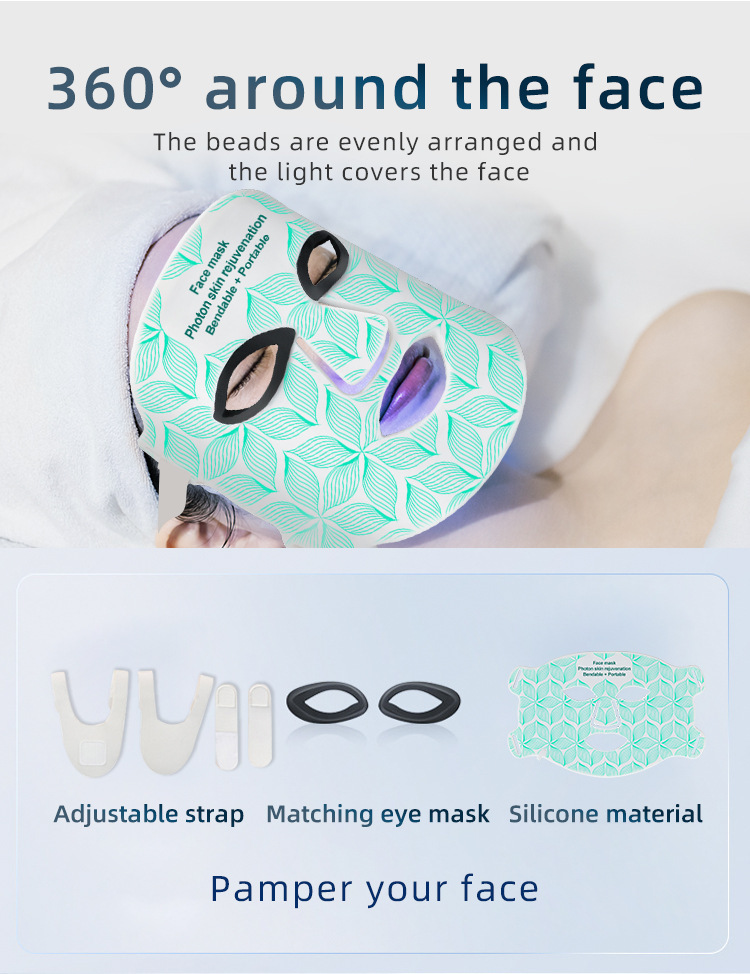 Photonic Silica Gel Facial Mask Instrument Multifunctional Rejuvenation Lamp - Image 6
