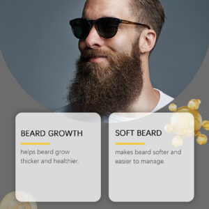 East Moon Men’s Beard Care Oil Gentle Cleansing Nourishing and Softening Beard Essential Oil