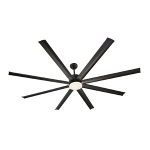 84 Inch Ceiling Fan With Light, 6-Speed Remote Control, Dimmable 3-Color Temperature, Reversible DC Motor, Modern Low Profile Flush Mount Fan For Bedroom, Living Room, Indoor/Outdoor Use, Black