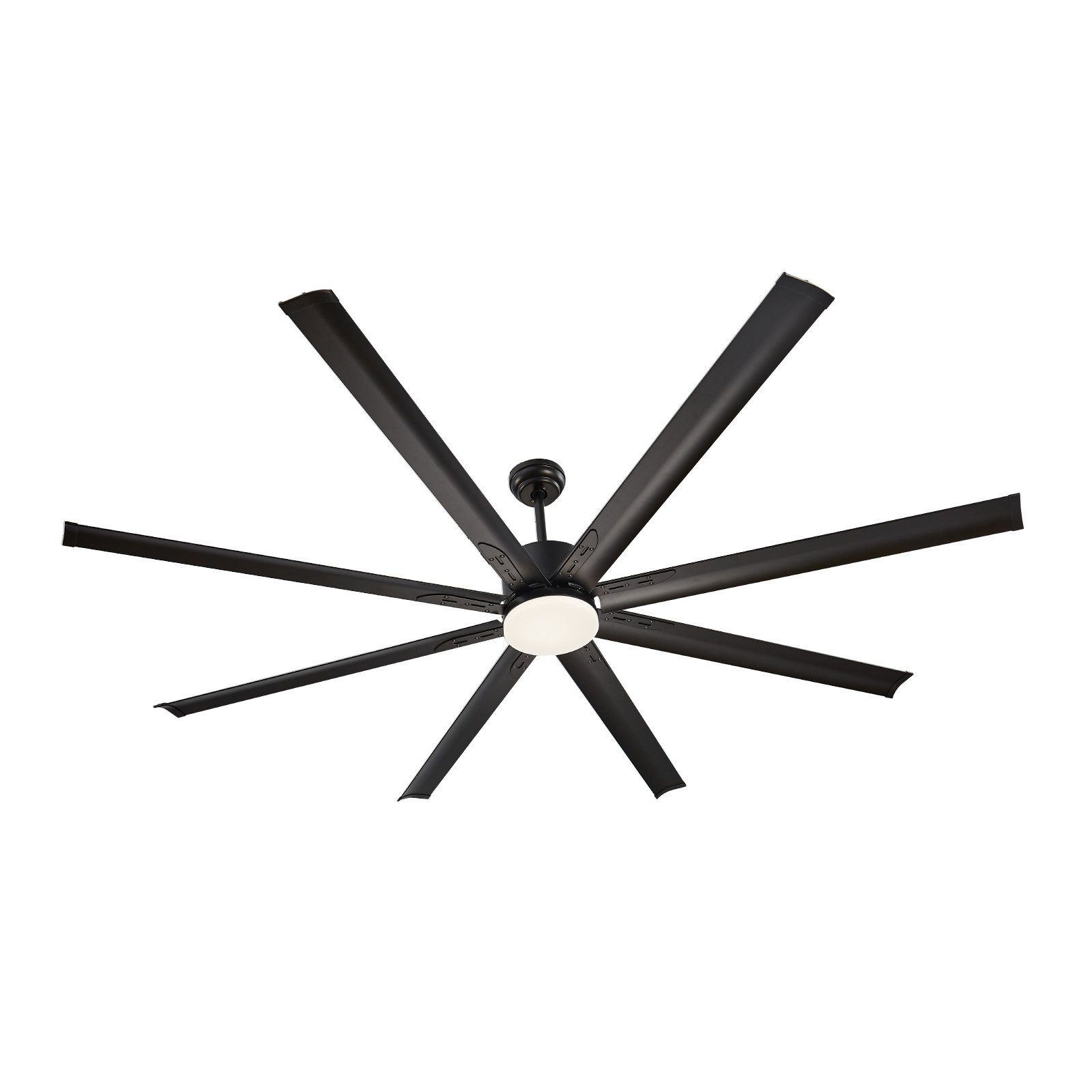 84 Inch Ceiling Fan With Light, 6-Speed Remote Control, Dimmable 3-Color Temperature, Reversible DC Motor, Modern Low Profile Flush Mount Fan For Bedroom, Living Room, Indoor/Outdoor Use, Black