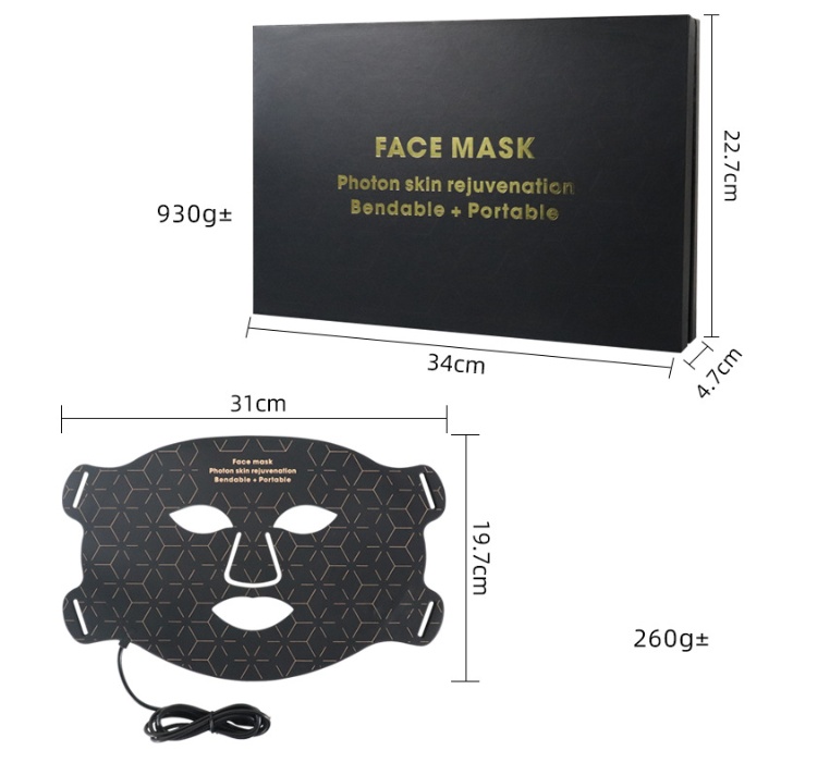 Led Silicone Mask Instrument Photon Rejuvenation Large Row Lamp 7 Color Red Blue Spectrometer - Image 4