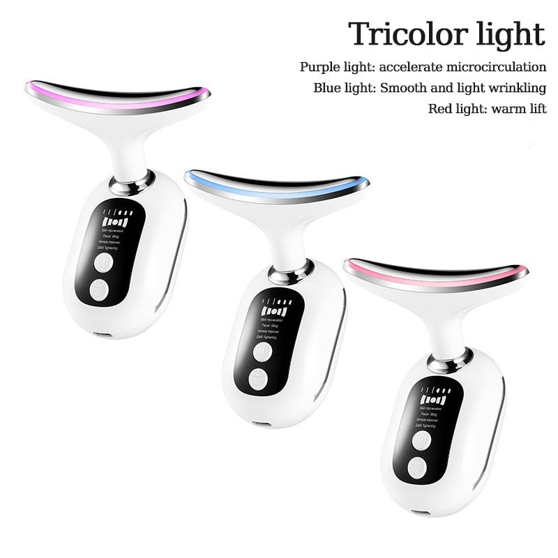 Neck Beauty Instrument Household Face Inductive Therapeutical Instrument Lifting Light Lines Neck Skin Rejuvenation Color Light Micro Current - Image 4