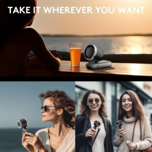 3 IN 1 Portable Handheld Turbo Fan, 5 Gear Wind,2500mAh Battery Operated