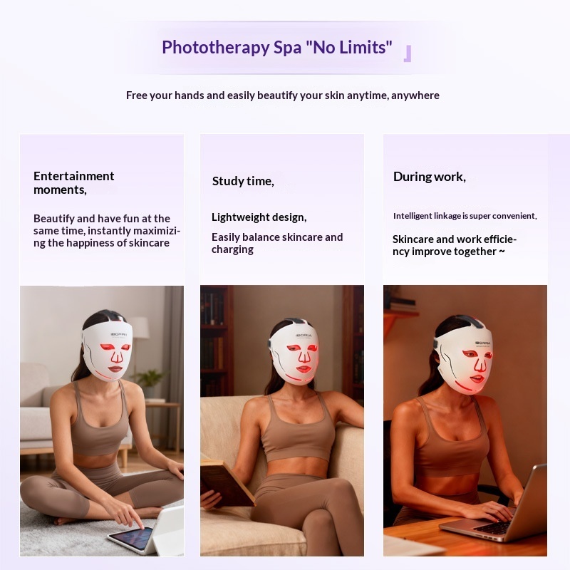 Silicone LED Red Light Photon Skin Rejuvenation Phototherapy Facial Beauty Device - Image 5