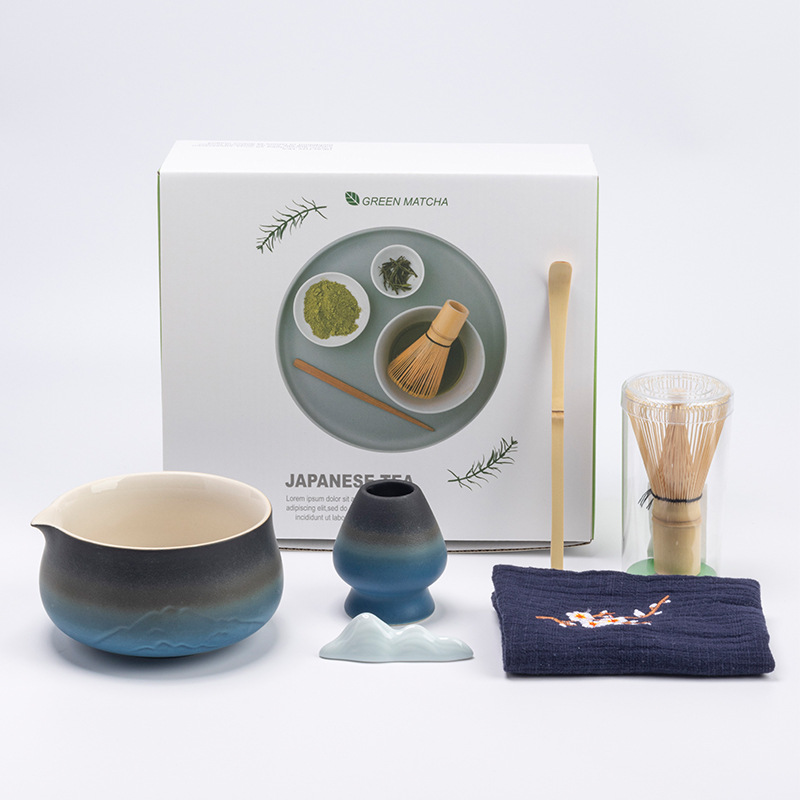 Premium 8-piece Matcha Set: Ceramic Chawan, whisky gift box, Matcha tools – for tea lovers - Image 3