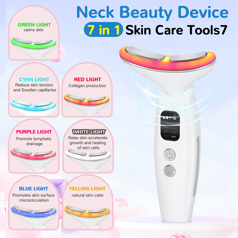 7-color light beauty neck instrument screen display massage instrument neck beauty instrument neck wrinkle auxiliary tool - Image 4