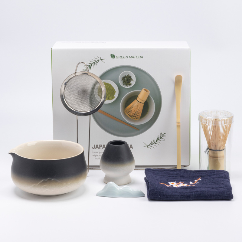 Premium 8-piece Matcha Set: Ceramic Chawan, whisky gift box, Matcha tools – for tea lovers - Image 4