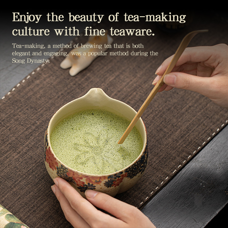 2-8PCS Japanese Flint Red Matcha Set: Bamboo Whisk, Bowl, Box – Exquisite Tea Tools Gift - Image 12