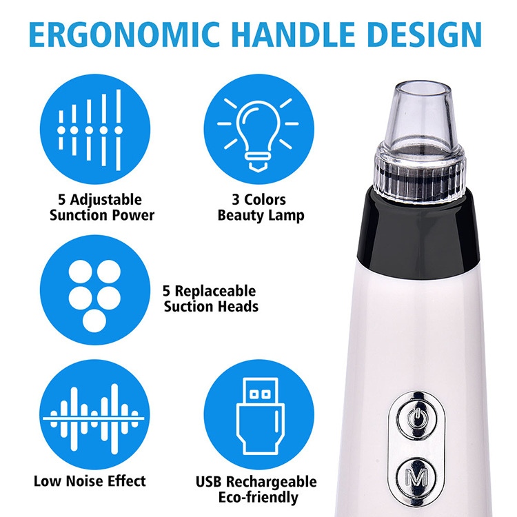 HailiCare Color Rejuvenation Removal Blackhead Instrument Electric Blackhead Absorption Instrument Beauty Facial Cleaner Pore Cleaner - Image 2