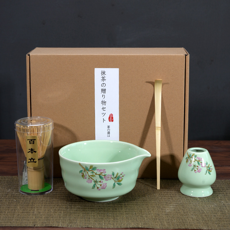 Matcha Bowl Matcha Making Tea Ordering Tool Ceramic Tea Bowl Teacup Blender Matcha Brushing Tea Whisker Set - Image 3