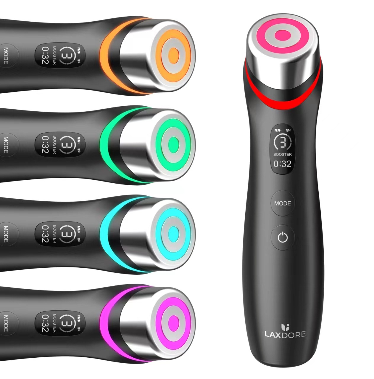 Microcurrent vibration massager red blue light water light pore beauty device - Image 6