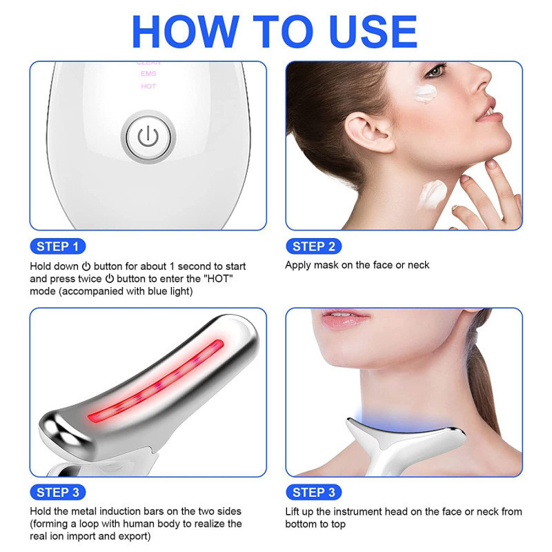 Neck Massager Beauty Device with 7-Color Light Therapy for Neck Wrinkle Care - Image 5