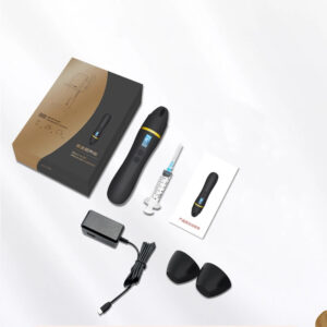 Home ultrasonic cannon beauty device black gold cannon creates facial line import and fading machine