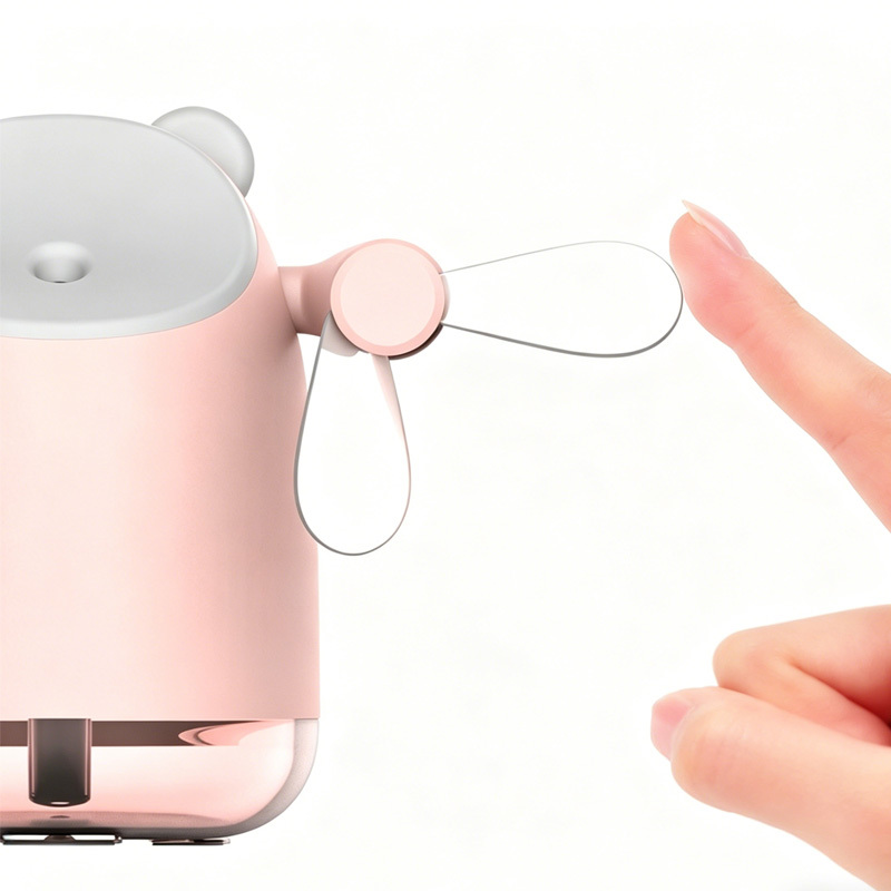 Spray Cooling Fan Portable Water Humidifier,USB Fan,desktop Small Fan,mini Air Conditioner Humidifier Double Head Fan - Image 3