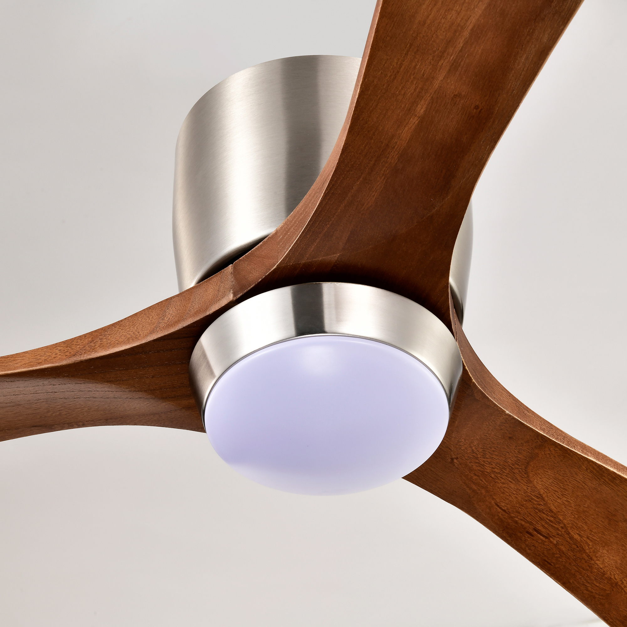 Ceiling Fan With Lights Remote Control,Quiet DC Motor 3 Wood Blade Ceiling Fans 6 Speed Levels,Reversible Ceiling Fan, For Patio Living Room, Bedroom, Office,Indoor. Stain Nickel Walnut - Image 9
