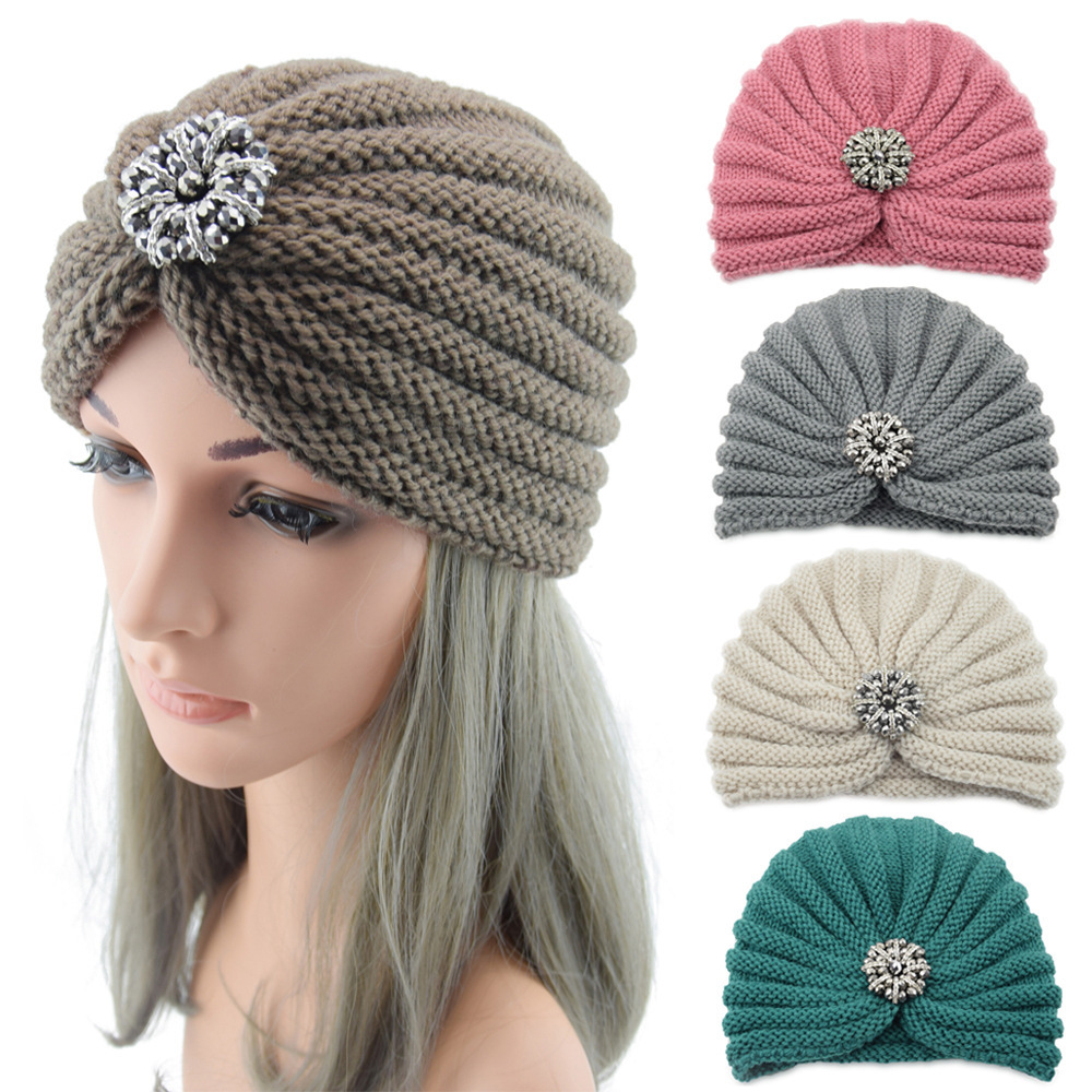 Round Beads Accessories Hat Woolen Hat Knitted Hat Bohemian Toe Cap - Image 2
