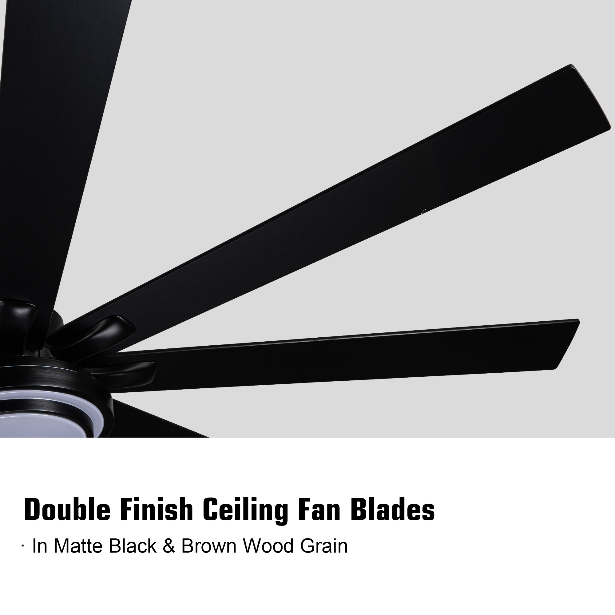 Metallic Black Ceiling Fan - Image 4