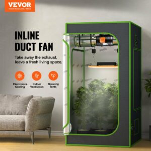 Inline Duct Fan, 8-Inch 807 CFM With Temperature Humidity Controller, Quiet EC-motor Ventilation Exhaust Fan For Cooling Booster, Grow Tents, Hydroponics