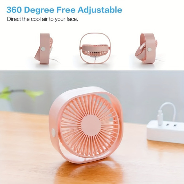 New Desktop Small Fan, Portable Office Student Dormitory Home Mini Fan Silent - Random Color - Prohibited From Sale On Amazon Platform