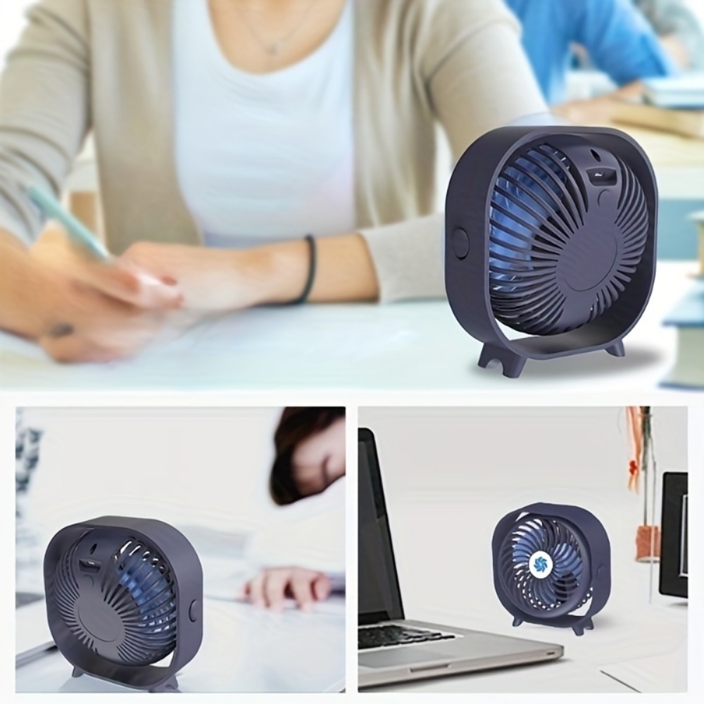 New Desktop Small Fan Rechargeable Desktop Fan Portable Office Student Dormitory Home Mini Fan Mute - Image 3