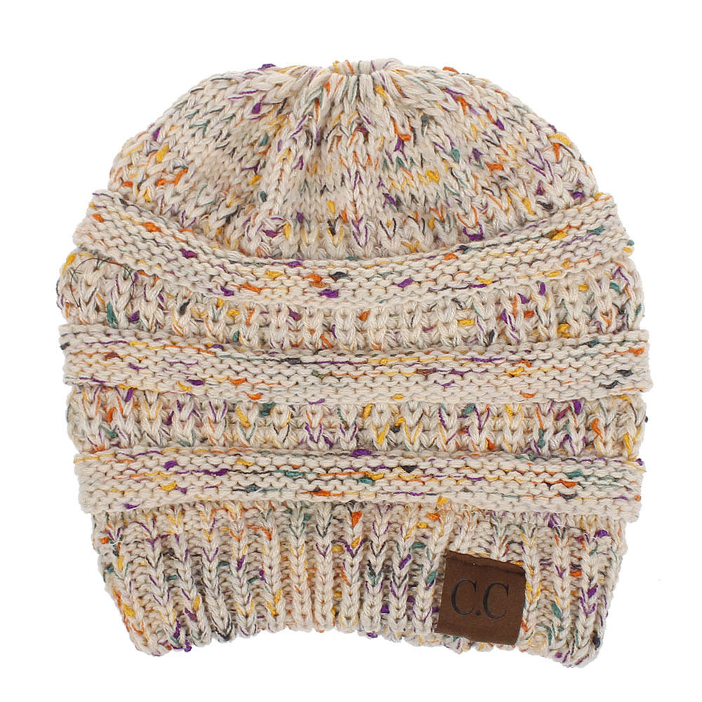 INS Colored Thread Variegated Hat Woolen Knitted Hat - Image 2
