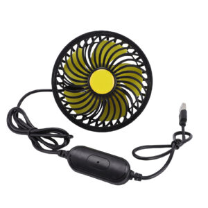 USB Powered Car Fan Air Circulation Fan For Vehicle Chair Rear Headrest 360 Degree Rotatable Head 18ft/s 3500RPM
