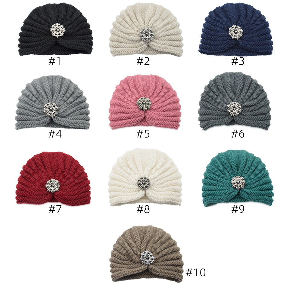 Round Beads Accessories Hat Woolen Hat Knitted Hat Bohemian Toe Cap - Image 3