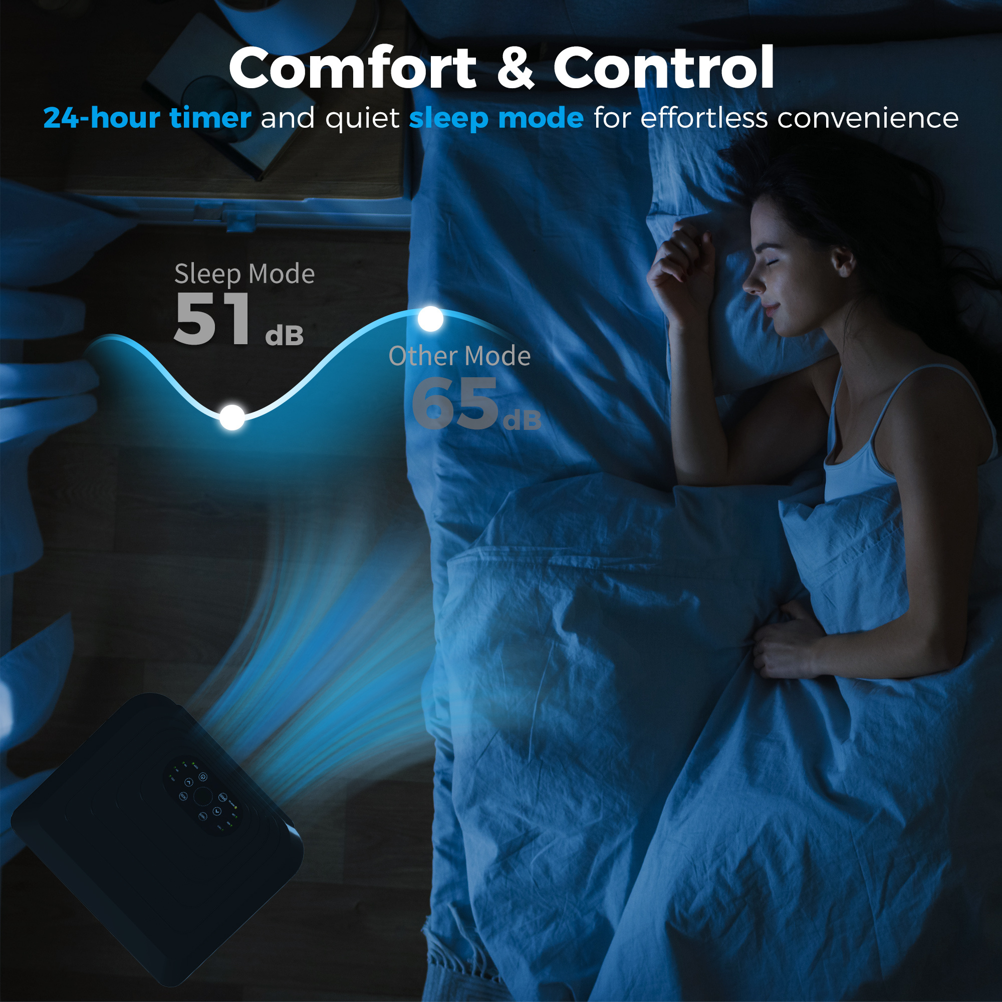 8,000 BTU Portable Air Conditioner Fan w/ Remote for Rooms Up to 344 Sq. Ft., Evaporative Cooler AC Unit Black - Image 6