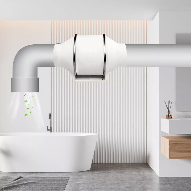 1o0mm 4Inch Diameter Inline Extractor Fan Bathroom Shower Ceiling Loft Mount. No Remote Control - Image 8