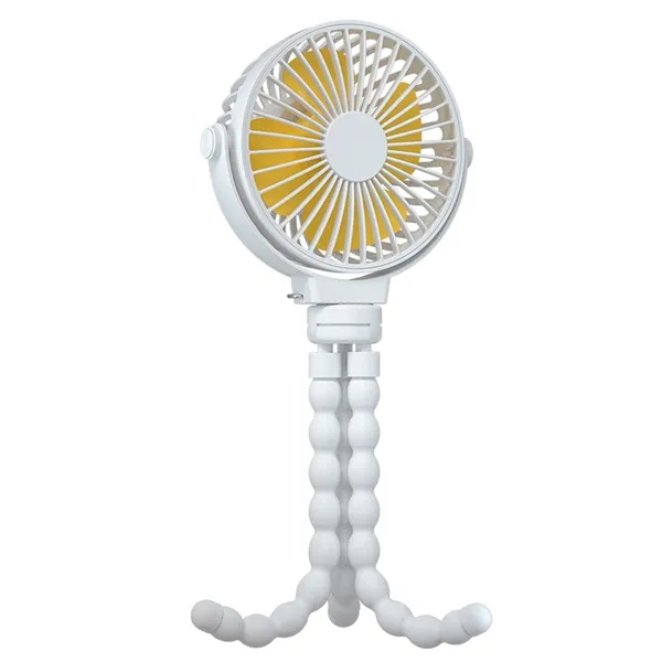 Portable Baby Stroller Fan Rechargeable Handheld Fan With Flexible Tripod Clip On Desktop Hanging Fan 3 Gear Speed With Tilt Head - Image 4
