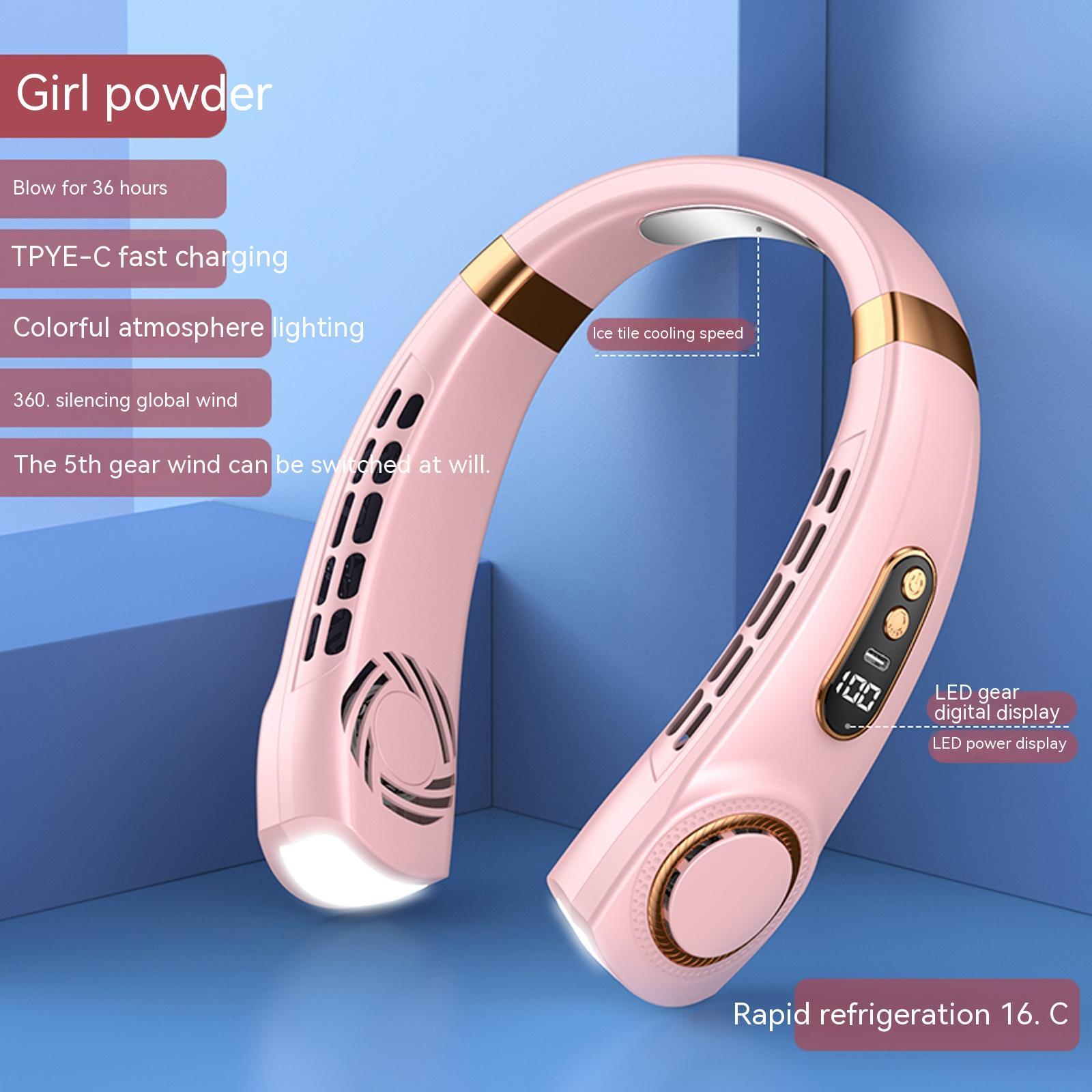 Portable Mute Multifunctional Hanging Neck Fan - Image 9