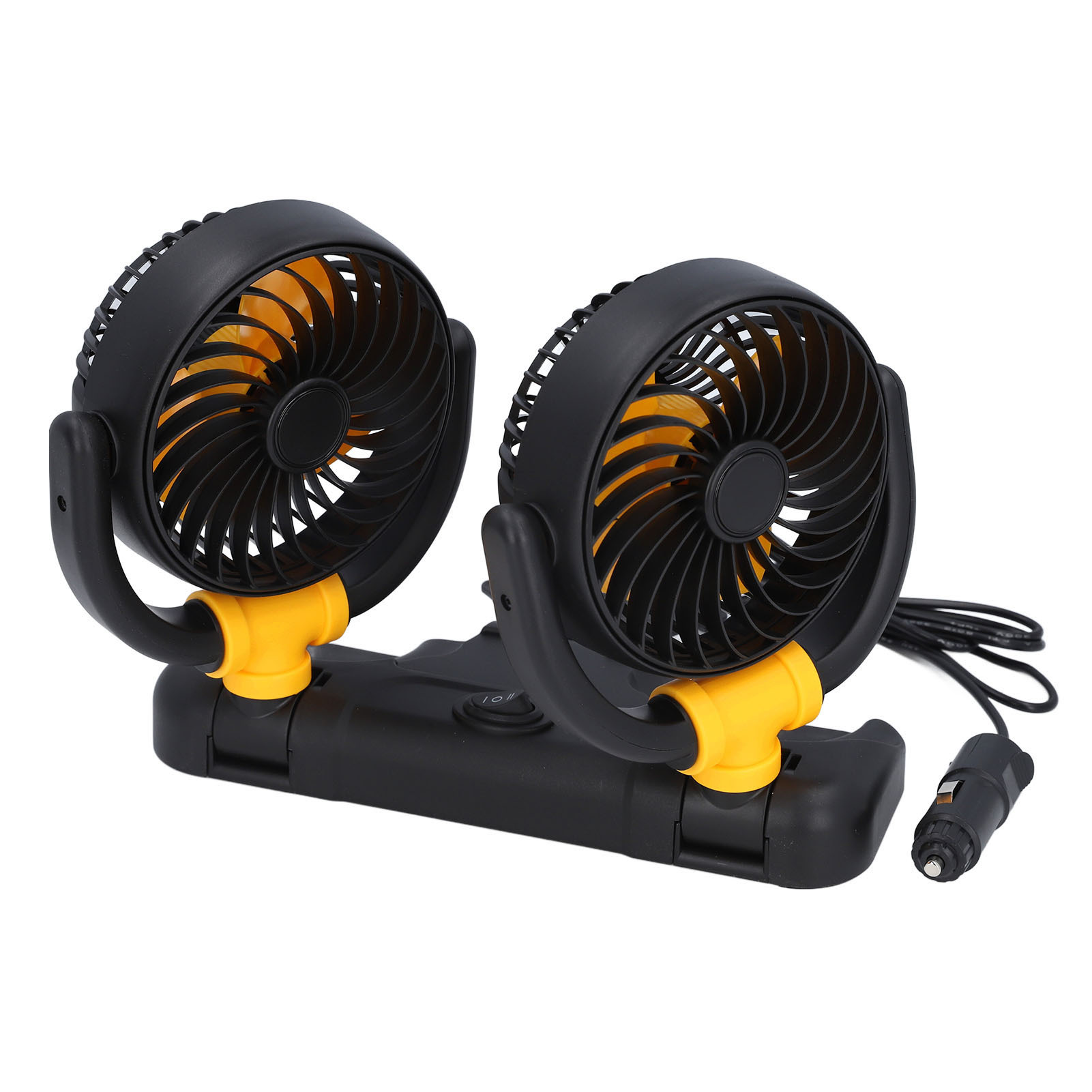 Dual Head Car Fan Adjustable 2 Speed 360 Degree Rotation Dashboard Mount Brushless Motor Portable Vehicle Cooling DC12V - Image 5